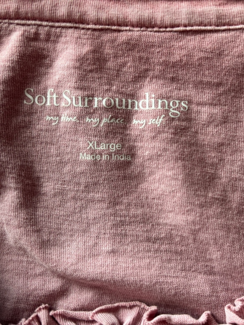 Soft Surroundings XL Pink Embroidered Boho Top Long Sleeve Flowy - Picture 4 of 6